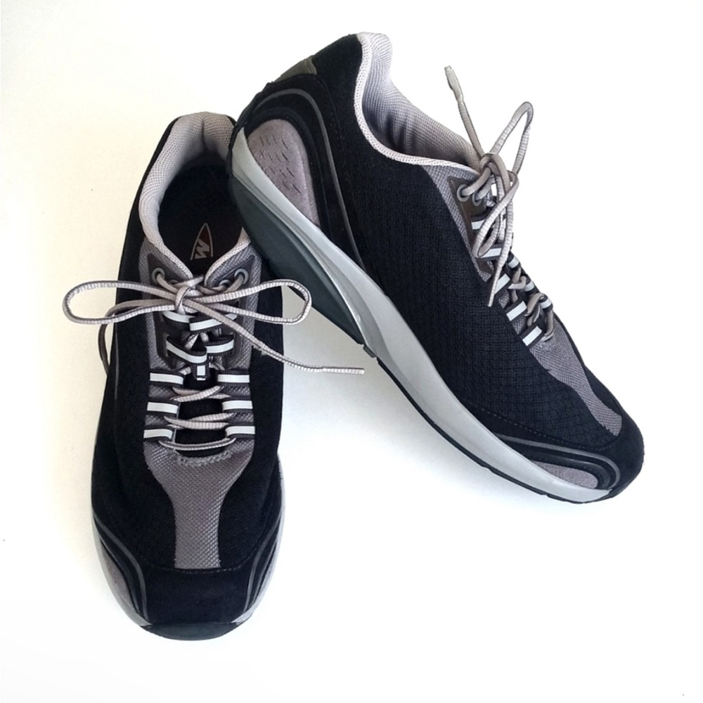 MBT Women’s Toning Athletic Shoes Black Suede & Mesh Running Shoes 39 (8-8.5) - Picture 16 of 16